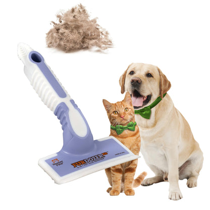 FurDozer Pet Hair Remover & Auto Detailing Tools - Cat & Dog Hair Remover for Carpets, Car Interiors, Couches, Bedding, & Pet Furniture (Gray, X3 PRO - 5" Long)