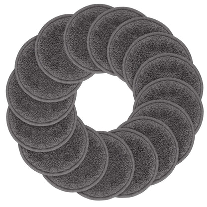 SUNLAND Reusable Makeup Remover Pads,Round 3.15inch,16 Pack,Darkgrey