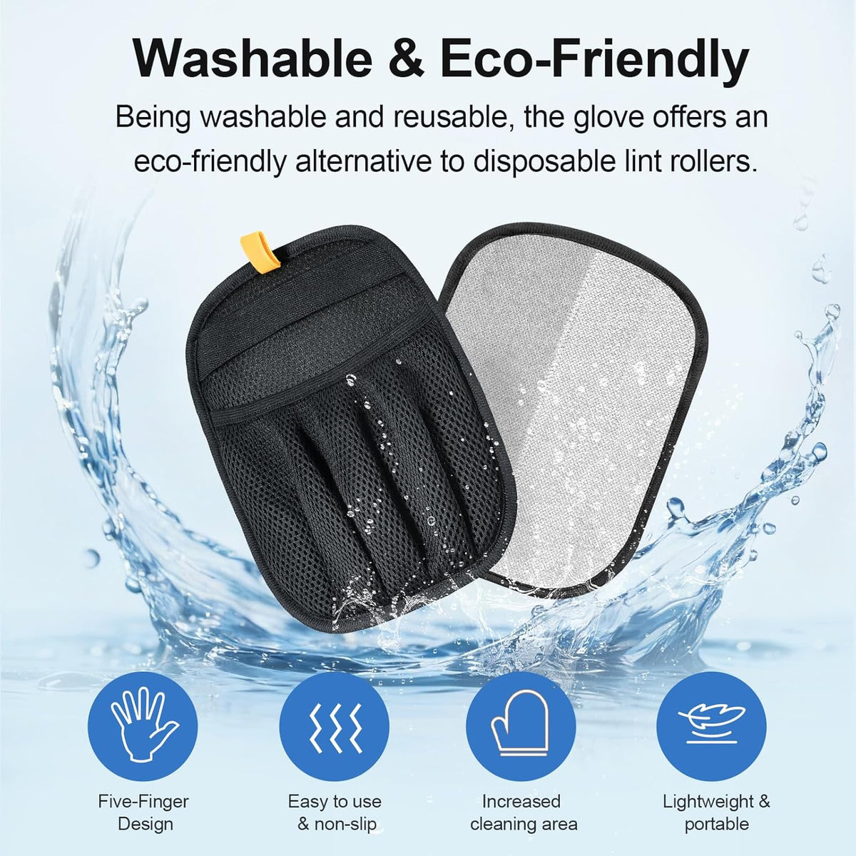 2Pcs Pet Hair Removal Gloves Cat & Dog, Electrostatic Reusable Remover Tool