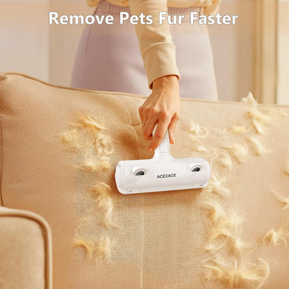 ACE2ACE Pet Hair Remover, Reusable Lint Roller for Cat and Dog Hair, White