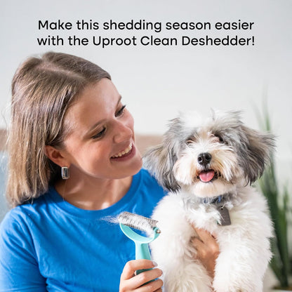 Uproot Clean Undercoat Rake & Pet Dematting Comb, Gentle on Skin: 2in1 Tool
