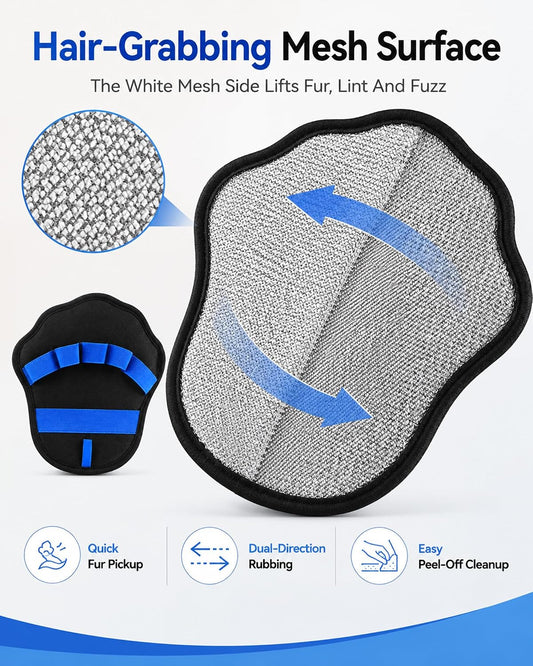 Pet Hair Removal Glove, Electrostatic Fur Remover for Couch, Bed & Car