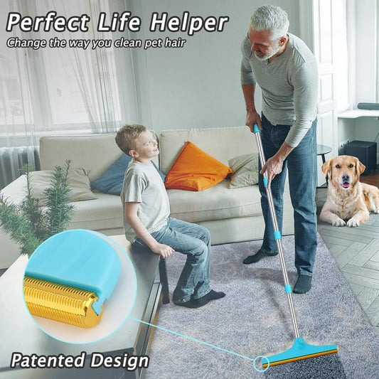 Carpet Rake for Pet Hair Removal Tool, Dog Cat Hair Remover for Furniture