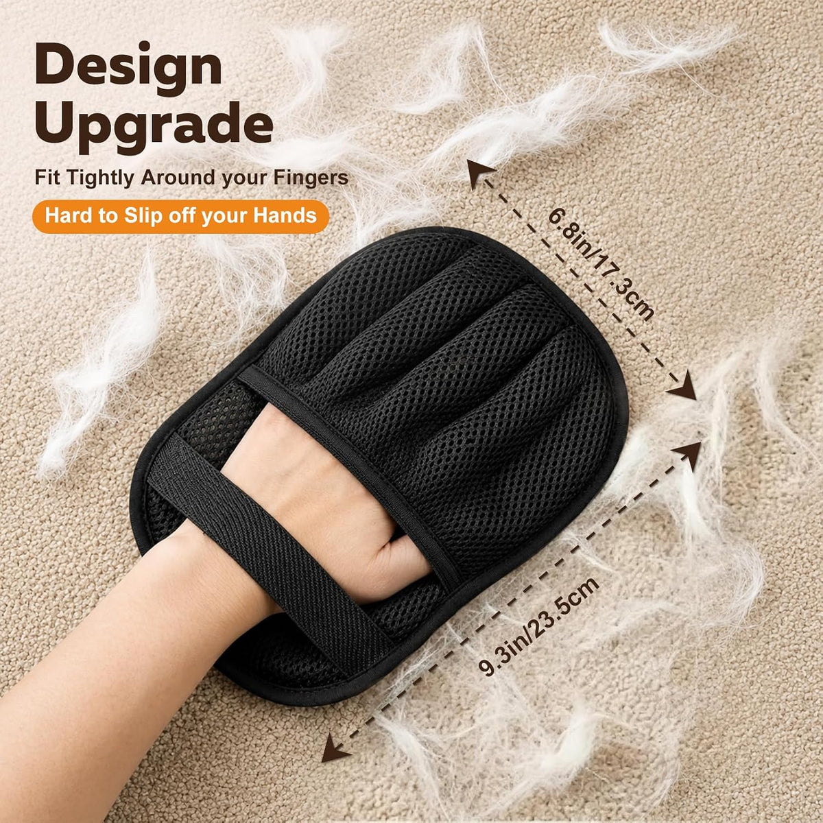 Electrostatic Pet Hair Removal Glove Cat & Dog, Reusable Pet Hair Glove