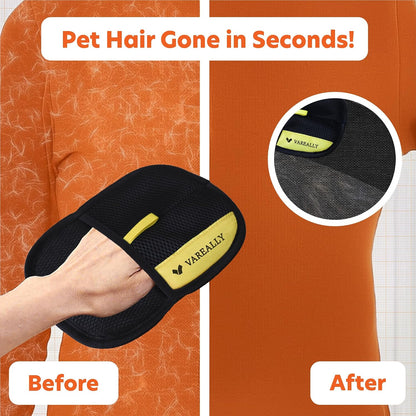 Pet Hair Removal Glove – Reusable Electrostatic Grooming Gloves for Dogs & Cats – Pet Hair Removal Dog Hair Remover