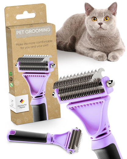 Pretty Paw Cat Brush for Indoor Cats & Long Hair with Gentle Massage, Blue