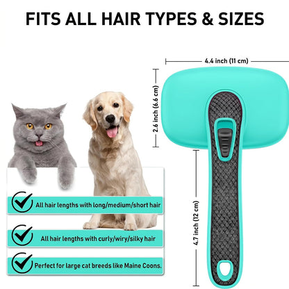 Self Cleaning Slicker Brush for Dog and Cat Shedding