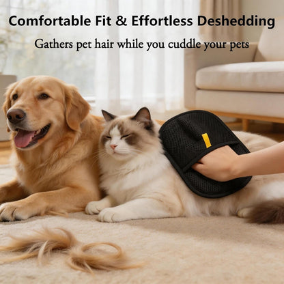 2PCS Static Pet Hair Remover Gloves Reusable Grooming for Cat & Dog