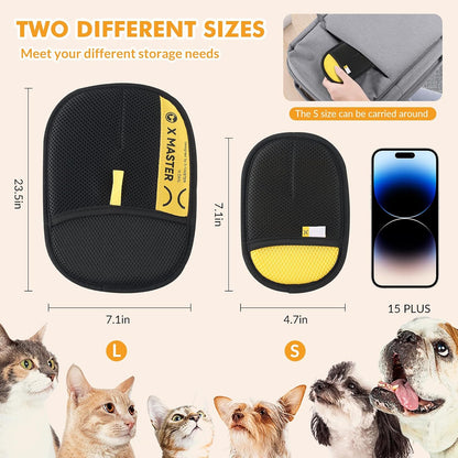Wortade 3pcs Pet Hair Removal Glove for Dog & Cat, Electrostatic Reusable