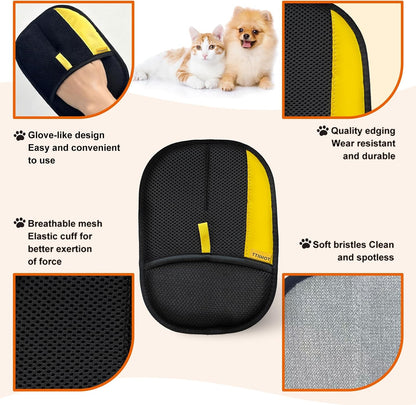 Pet Hair Removal Gloves for Cat Dog Hair, 2 Pack Electrostatic Reusable