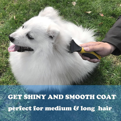 Pet Republique Matt Splitters Tool – Effective Mat Remover and De-matting Comb for Long-Haired Dogs, Cats, Rabbits – Regular 12+23 Teeth Design