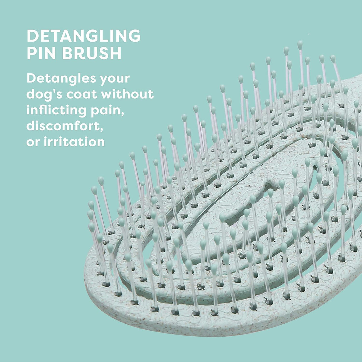BioSilk for Pets Eco-Friendly Detangling Pin Brush for Dogs
