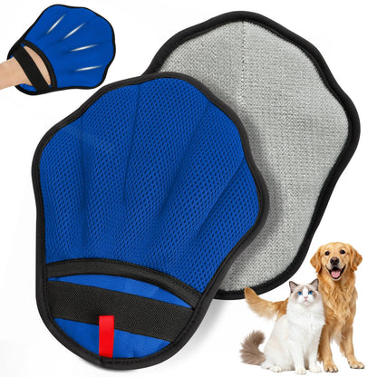 Pet Hair Removal Glove, Electrostatic Pet Hair Remover Glove for Cats & Dogs, Pet Hair Remover Tool for Laundry, Couch, Carpet, Car Seat - Upgraded Five-Finger, Reusable, Grey+Grey