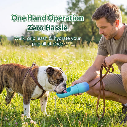 Puppy Essentials Dog Water Bottle: Portable Dog Water Bowl Dispenser Travel