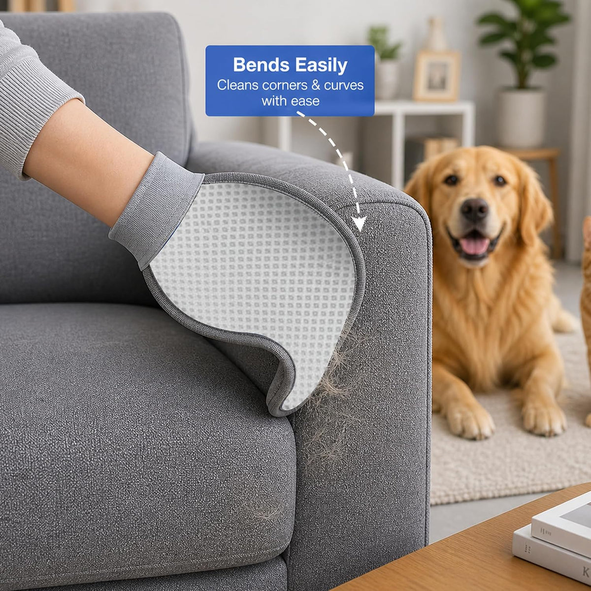 Nexius Pet Hair Remover Glove for Dogs & Cats, Reusable Electrostatic Pet Hair Removal Mitt, Fur Remover Glove, Dog Hair Remover Mitt, Cat Hair Mitt Glove, Pet Grooming & Lint Removal Tool