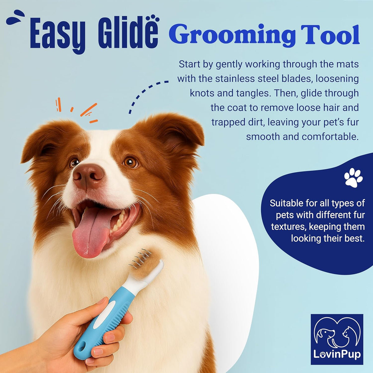 Pet Mat Remover – Professional Dematting Comb for Dogs and Cats