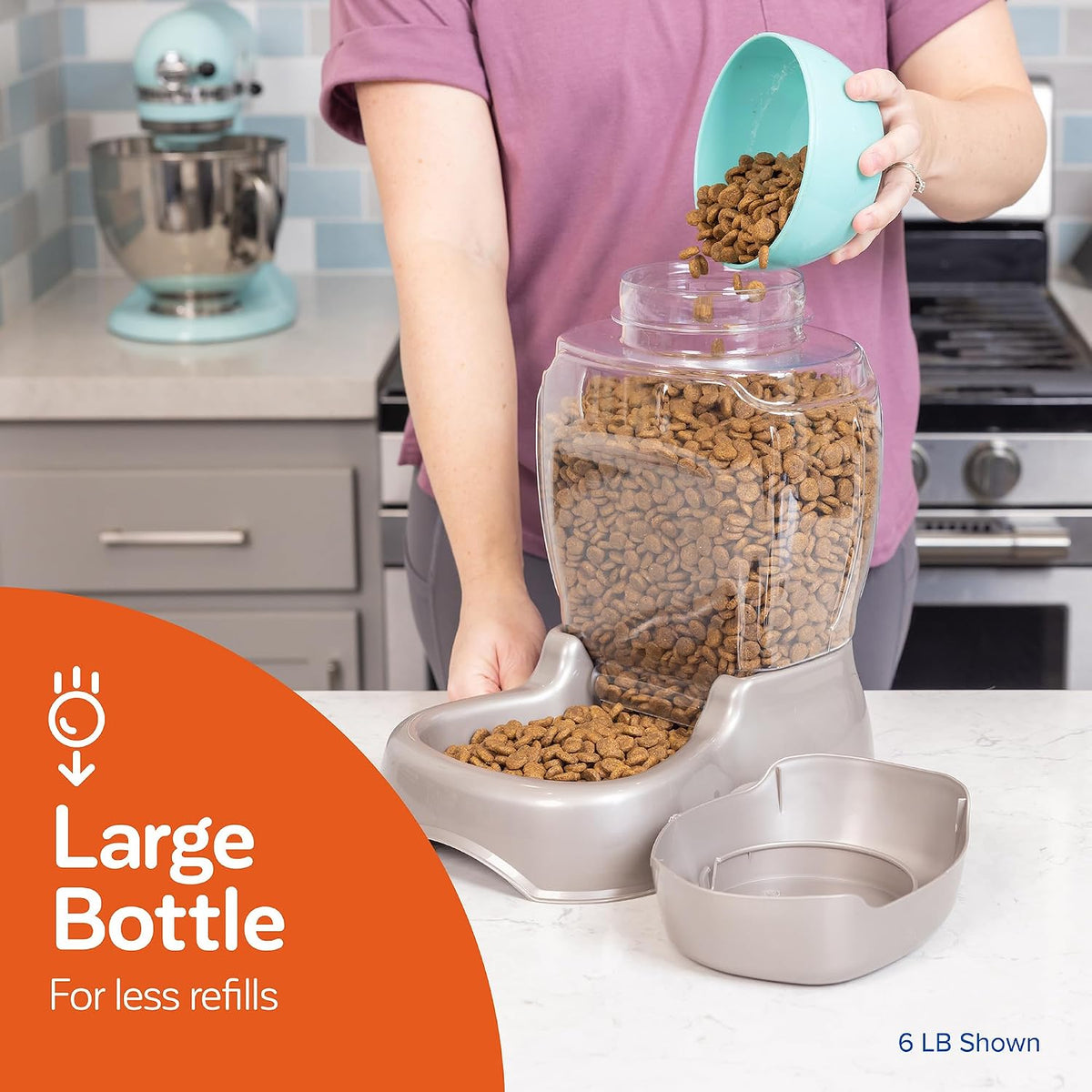 Petmate Pet Cafe Feeder for Dogs and Cats, Pearlescent