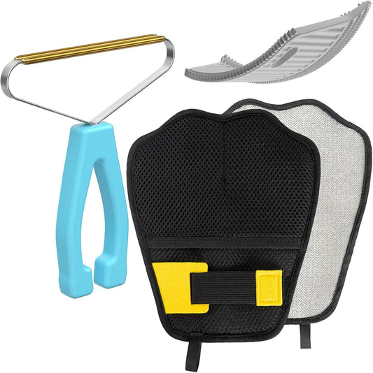 Pet Hair Remover 3-Pack,Dog Cat Fur Removal Tool,Portable Carpet Scraper