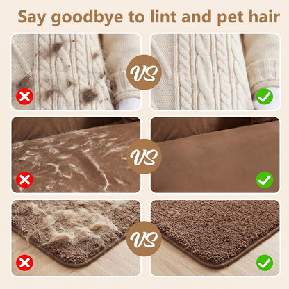 Upgraded Pet Hair Removal Gloves - Electrostatic Grooming Five-Finger Reusable Fur Remover with Snug Elastic Wrist for Dogs and Cats, Magic Brush Pet Needs for Furniture Couch Carpet Clothes Car Seats