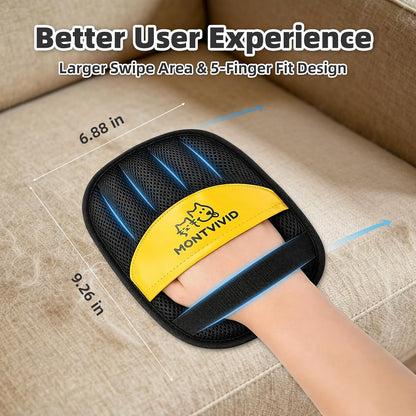 Pet Hair Removal Glove for Cats & Dogs,Newly Upgraded electrostatic pet Hair Remover Glove, Reusable Magic Brush Pet Hair Remover Tool for Furniture,Couch,Carpets,Laundry,Car Seat (1)