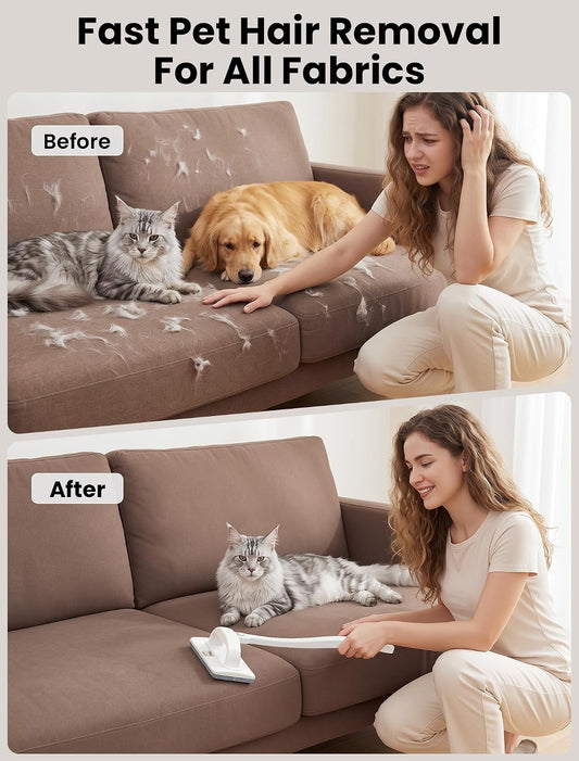 ORDORA Reusable Pet Hair Remover Brush for Furniture, Dog & Cat Fur