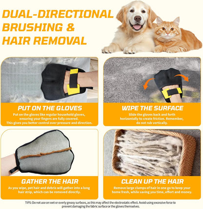 Pet Hair Removal Tool, Pet Hair Remover, Lint Remover 3-Pack