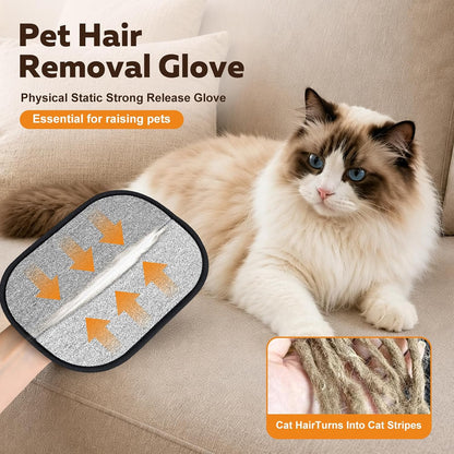 Electrostatic Pet Hair Removal Glove Cat & Dog, Reusable Pet Hair Glove