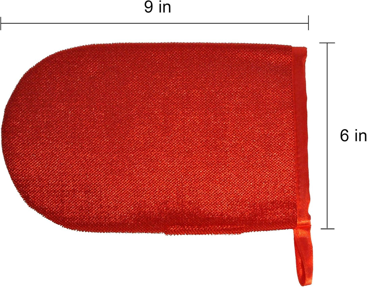 CleanAide Hair Magnet Pet Fur Removal Mitt, Lint, Fur, and Dander Cleanup for Furniture, Clothing, and Upholstery, Reusable, Durable, Quick & Easy Cleaning, Red, 2-Pack