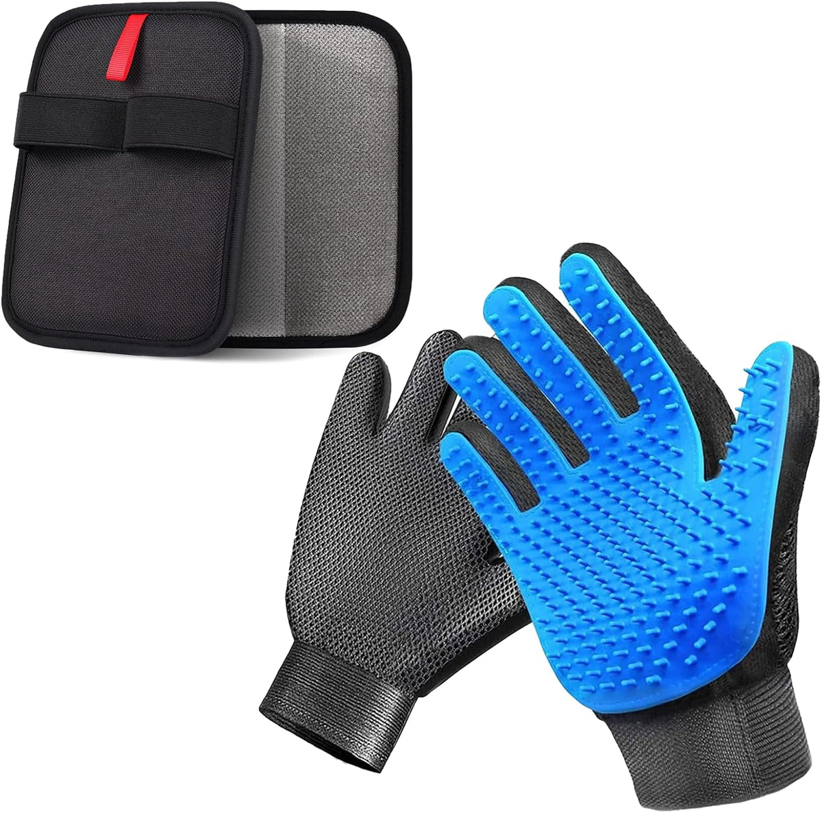 NVNAN 2-in-1 Pet Grooming Glove and Fabric Hair Remover