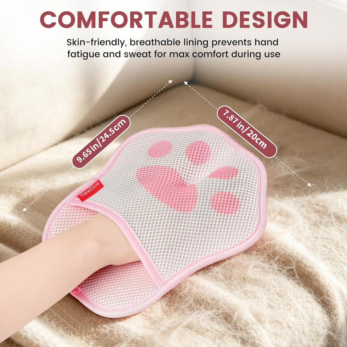 Reusable Electrostatic Pet Hair Removal Glove for Cats & Dogs,Hair Remover