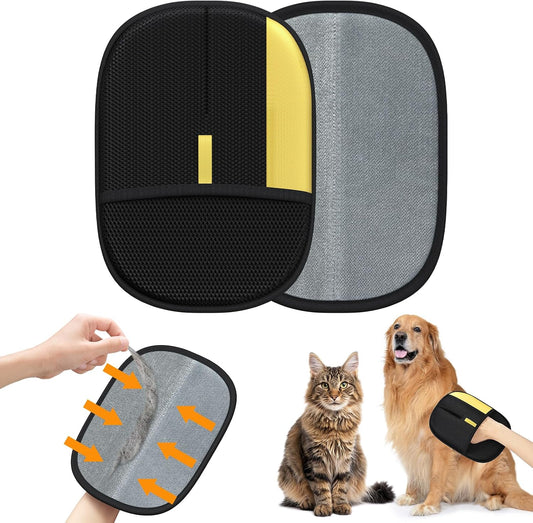 Pet Hair Remover Glove, Static Magic Brush Pet Hair Removal Glove, Dual-Sided Grooming Glove for Dogs & Cats, Reusable Deshedding Pet Glove Tool For Furniture, Bed, Carpet, Clothes, Sof, 1Pcs
