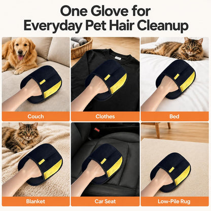 Pet Hair Removal Gloves for Cat Dog Hair, 2 Pack Electrostatic Reusable