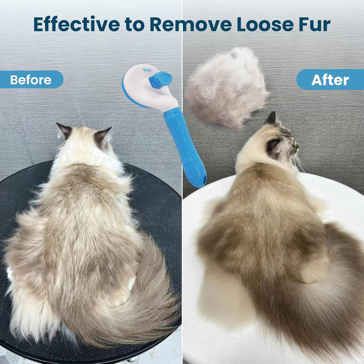 Analan 3 in 1 Pet Grooming & Hair Removal Kit (Sky Blue)
