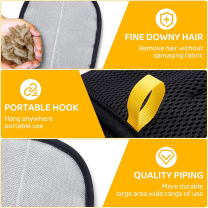 Pet Hair Removal Glove for Dogs & Cats - Upgraded Reusable Electrostatic Pet Hair Glove, Gentle Grooming Mitt, Pet Hair Remover Tool for Laundry, Couch, Carpet & Car Seat,2 Pack