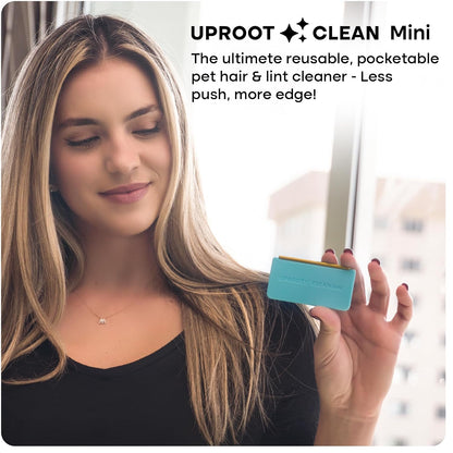 Uproot Cleaner Mini Pet Fur Removal Tool - Pocket-Sized Dog Hair Remover for Car, Clothes, Cat Beds & Tight Corners - by The Creators of The Uproot Cleaner Pro Pet Hair Removal Tool