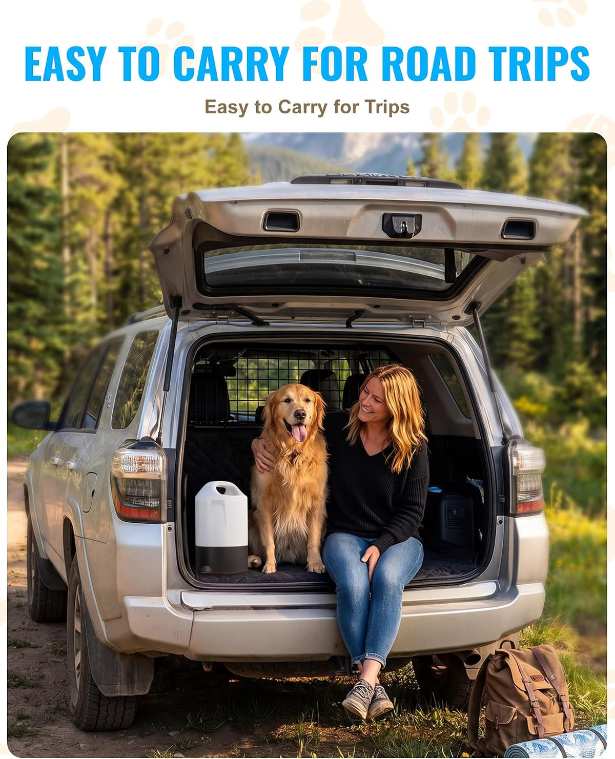 PETNF 1 Gal Gravity Fed Automatic Dog Water Dispenser with Ergonomic Handle