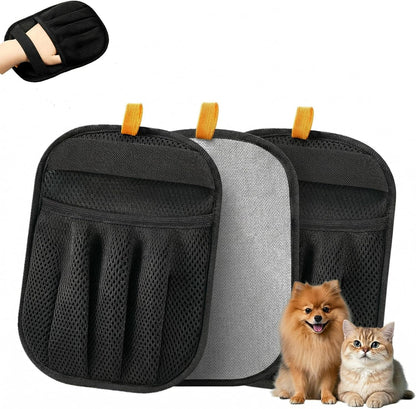 Pet Hair Removal Glove, 2Pcs Upgraded Five-Finger Electrostatic Hair Remover Glove, Reusable Pet Hair Remover Tool for Laundry, Couch, Carpet, Car Seat & Furniture