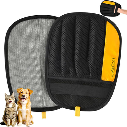 Upgraded Electrostatic Pet Hair Removal Glove for Dogs & Cats 5-Finger Magic Brush Design Reusable Hair Remover for Couch, Carpet, Car Seat, Laundry & Clothing Quick Cleaning Tool for Pet Owners
