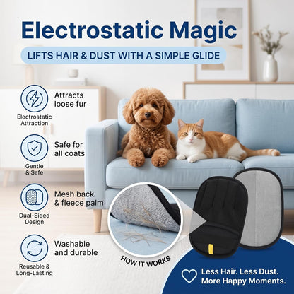 Pet Hair Remover Glove for Couch,Clothes, Furniture Carpet