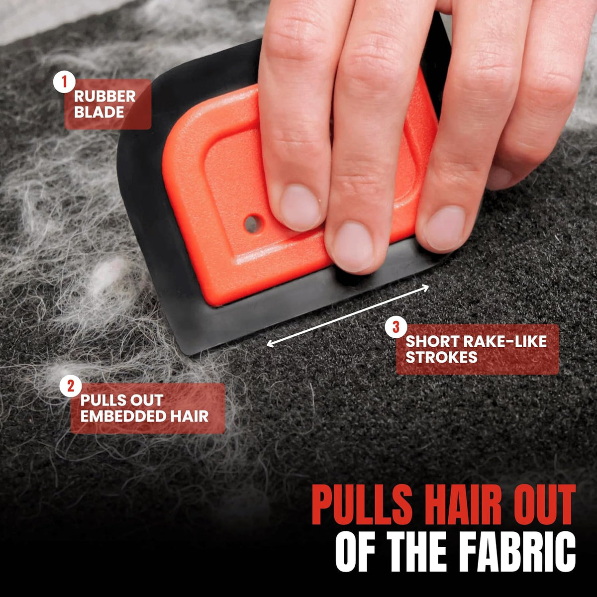 Lilly Brush Mini Pet Hair Detailer | Reusable Fur Remover for Car Interior, Carpet, Couch & Furniture