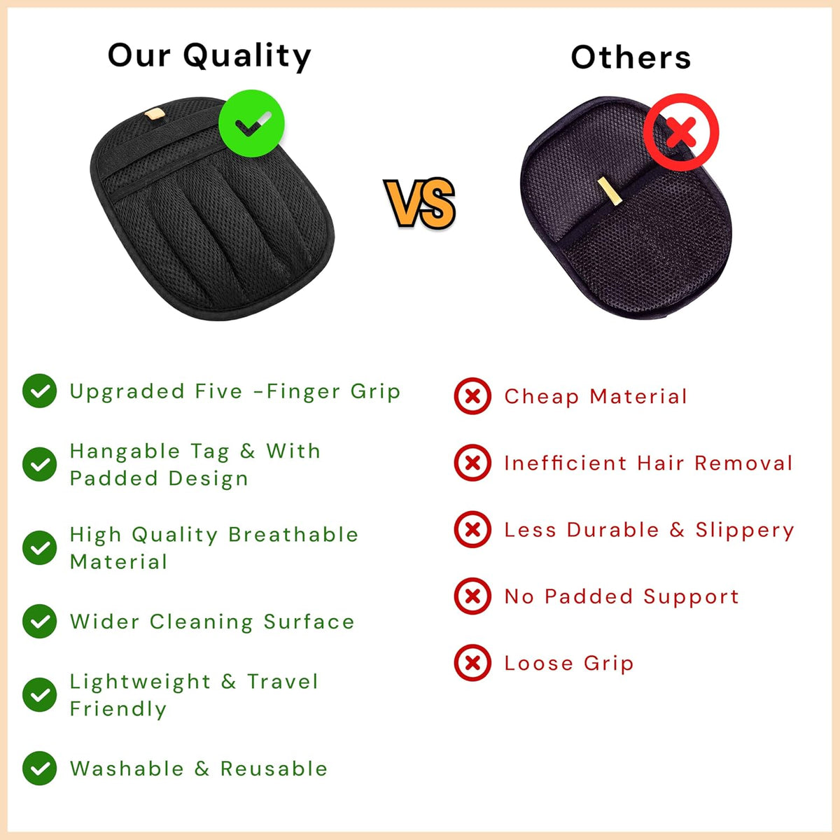 Pet Hair Removal Glove for Dogs & Cats, Reusable Electrostatic Fur Remover