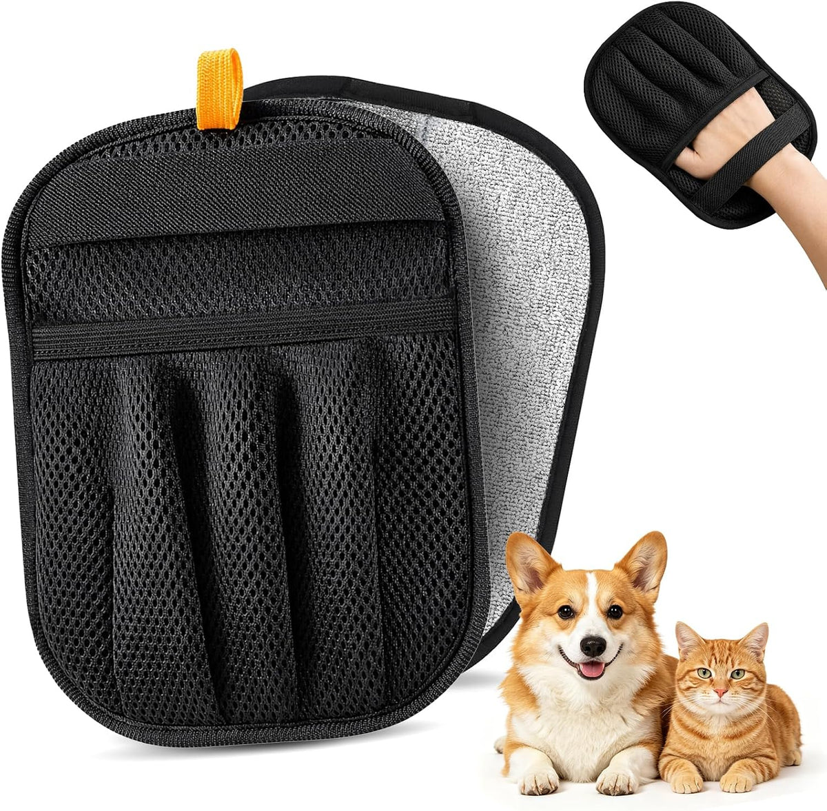 Electrostatic Pet Hair Removal Glove Cat & Dog, Reusable Pet Hair Glove