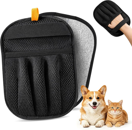 Electrostatic Pet Hair Removal Glove Cat & Dog, Reusable Pet Hair Glove