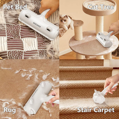 ACE2ACE Pet Hair Remover, Reusable Lint Roller for Cat and Dog Hair, White