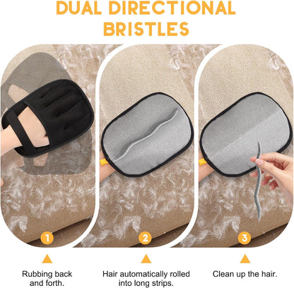 VerdeVilla Magic Brush Pet Hair Removal, Upgrated Pet Hair Remover Gloves for Cats Dogs, Efficient Grooming Gloves Brush for Couch, Furniture, Sofa, Clothing, Reusable Pet Hair Removal Tools,1PCS