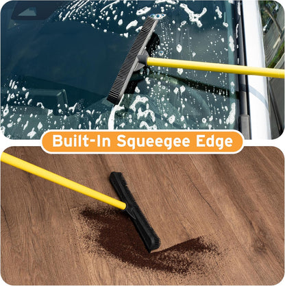 FURemover Pet Hair Removal Rubber Broom, 61" Telescopic Handle