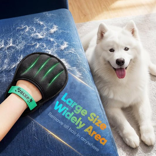 Pet Hair Removal Glove Cat & Dog, Electrostatic Reusable Hair Remover Tool