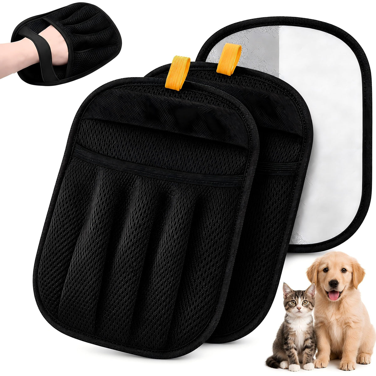 Pet Hair Removal Glove for Dog & Cat,Reusable Electrostatic Pet Hair Glove