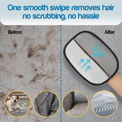 Pet Hair Removal Glove for Dogs & Cats, Upgraded 5-Finger Electrostatic Magic Brush & Reusable Pet Hair Remover for Clothing,Couch, Carpet, Car Seat, Car Bed,1PCS