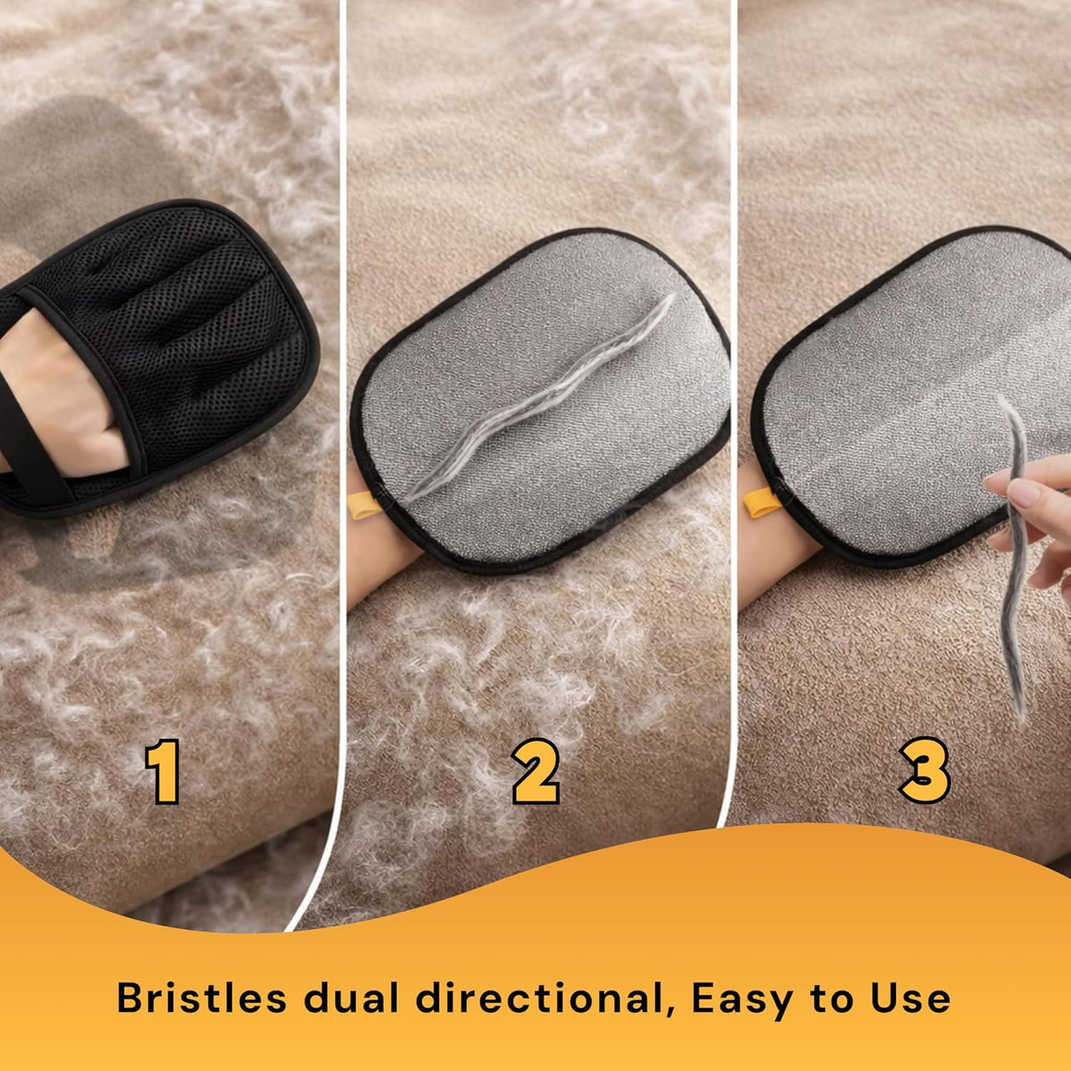 Wolfster Pet Hair Removal Glove for Dogs & Cats, Reusable Electrostatic